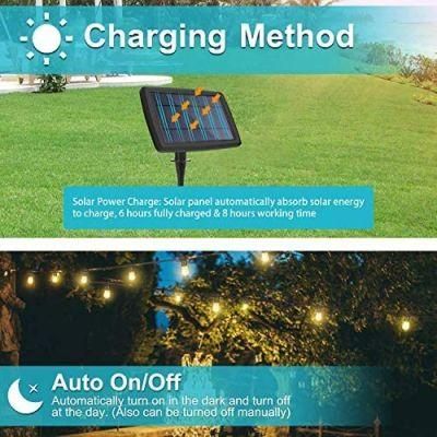 Solar Outdoor Light String LED Festoon Liight for Wedding Home Garden Decoration
