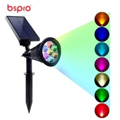 Bspro Decoration Modern Lamp Waterproof RGB Decor Outdoor LED Lawn Lights Solar Garden Light