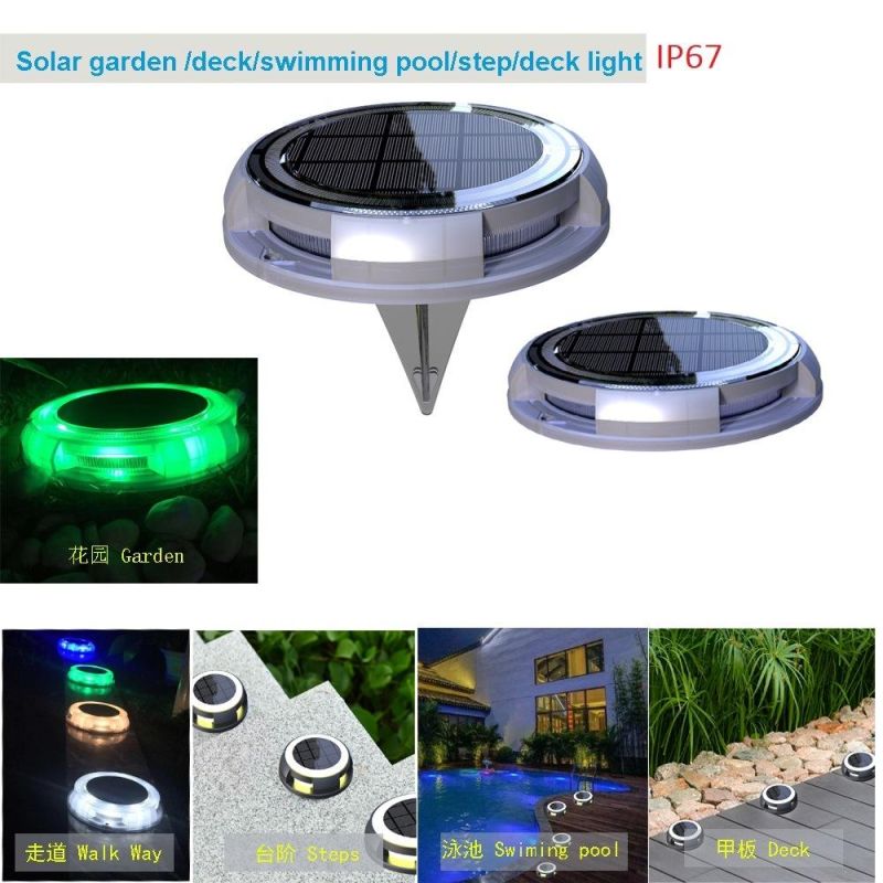 Waterproof IP68 Outdoor Sensor Solar Garden Light