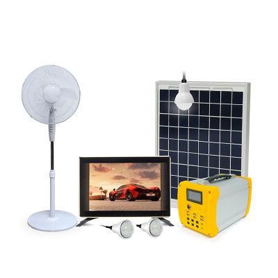 Solar Power System for Home Lighting Run TV and Fan