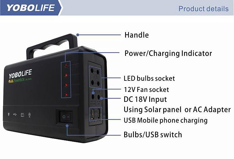 Portable Solar Power Kit for Home Lighting