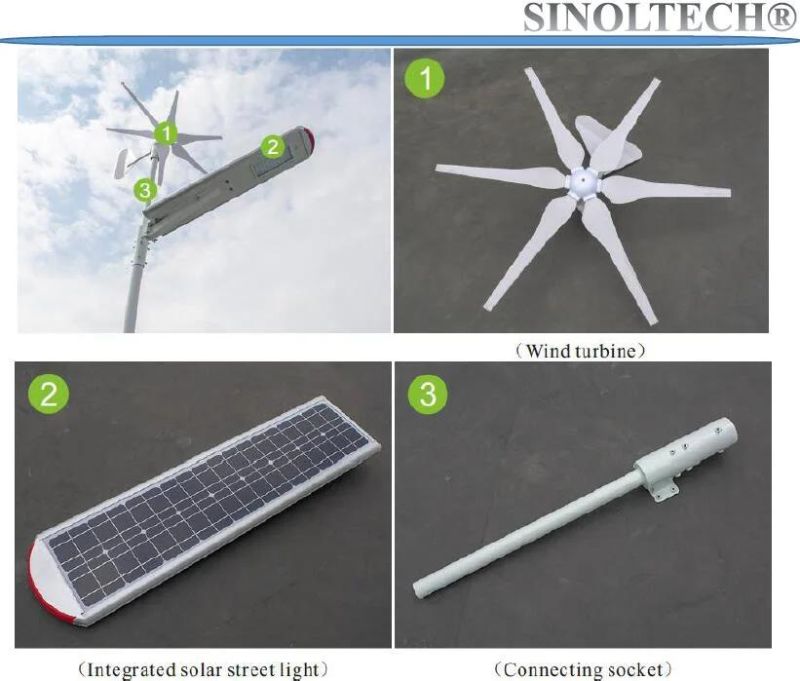 30W Wind and Solar Powered  LED Hybrid Light  (SNH-030)