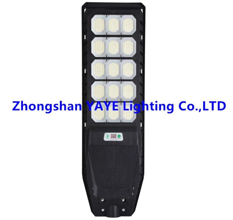 Yaye 2022 Hottest Sell 300W/400W/500W Outdoor IP67 LED Solar Street Road Wall Garden Light with 1000PCS Stock/Remote Controller/Radar Sensor/ 3 Years Warranty