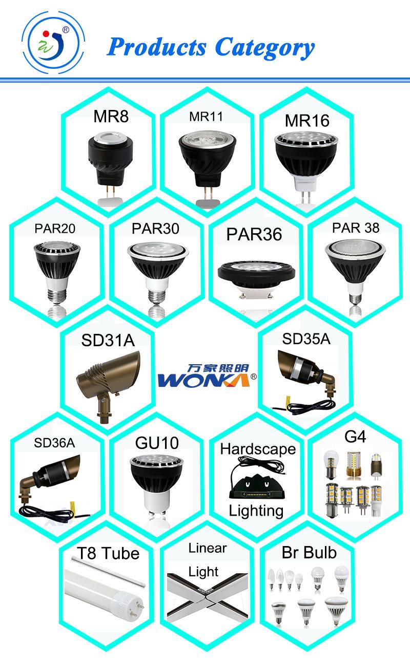 4W/5W/6W Low Voltage MR16/GU10 LED Spot Light Lamp for Backyard Lighting
