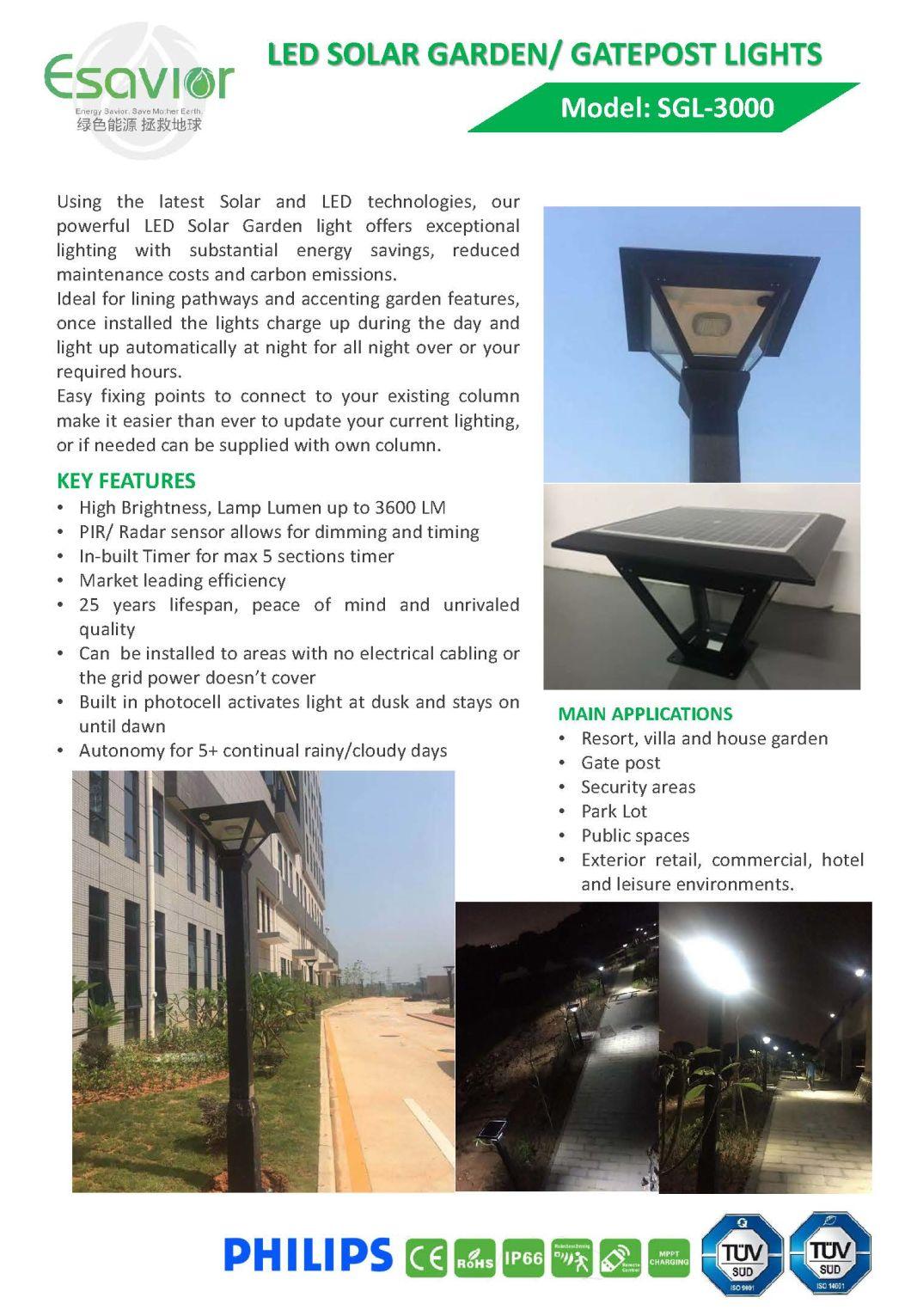 LED Solar Garden/ Gatepost Lights/ Solar Street/LED Solar Street/Integrated Solar Street/All in One Solar Street Light