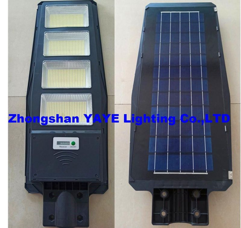 Yaye 2022 Hottest Sell 400W All in One Solar LED Street Road Wall Garden Lamp with Remote Controller/ Human Radar Sensor / 1000PCS Stock (YAYE-22SLSL400WC)