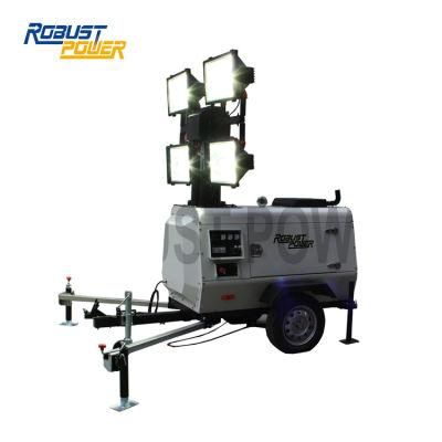 100L 4000W Metal Halide Lamp Night Scan Towable Light Tower