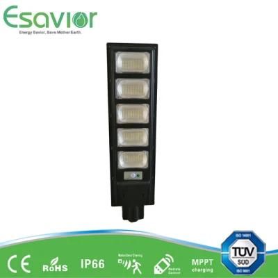 Esavior 120W All in One LED Solar Light for 115 Pathway/Roadway/Garden/Wall Lighting