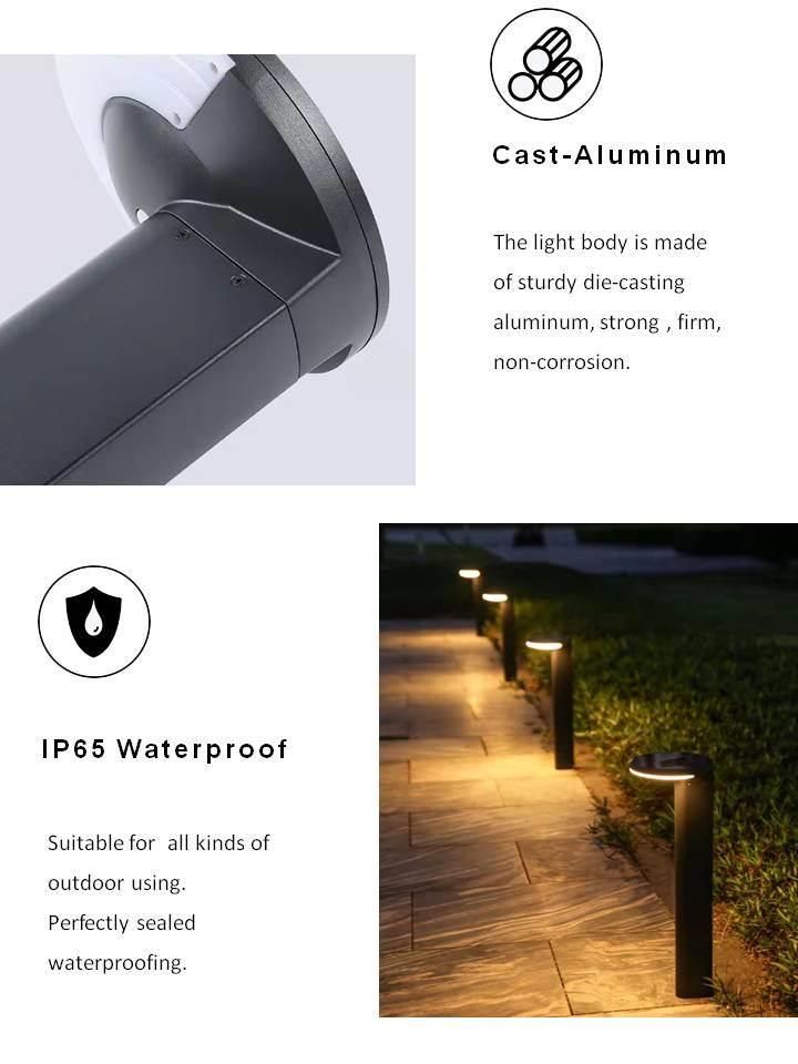 Outdoor IP65 Waterproof Solar LED Bollard Lawn Light