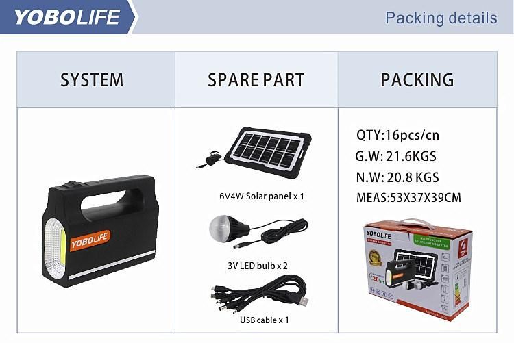 6V Solar Energy System for Outdoor Lighting