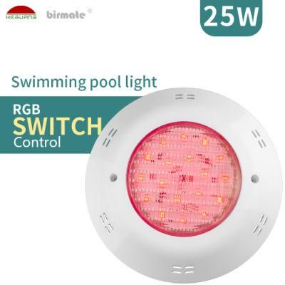 Fiberglass Pool IP68 Waterproof 25W 12V RGB Switch Control LED Swimming Pool Light