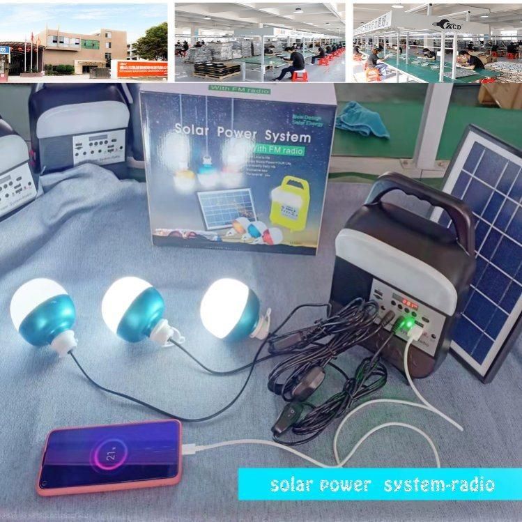 Global Sunrise Portable Solar Light Kits with 3PCS 8000mAh LED Lamps Solar Generator Sre-685