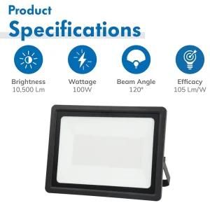 LED Flood Light 50W 5000lm 6000K Flood Lights Outdoor IP65 Waterproof LED Security Light CE, SAA, Dlc UL Qualified for Garage Backyard Doorways