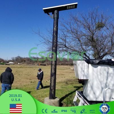 Esavior 60W Integrated All in One LED Solar Street Light LED Street Lamp Garden Lighting with LiFePO4 Lithium Battery