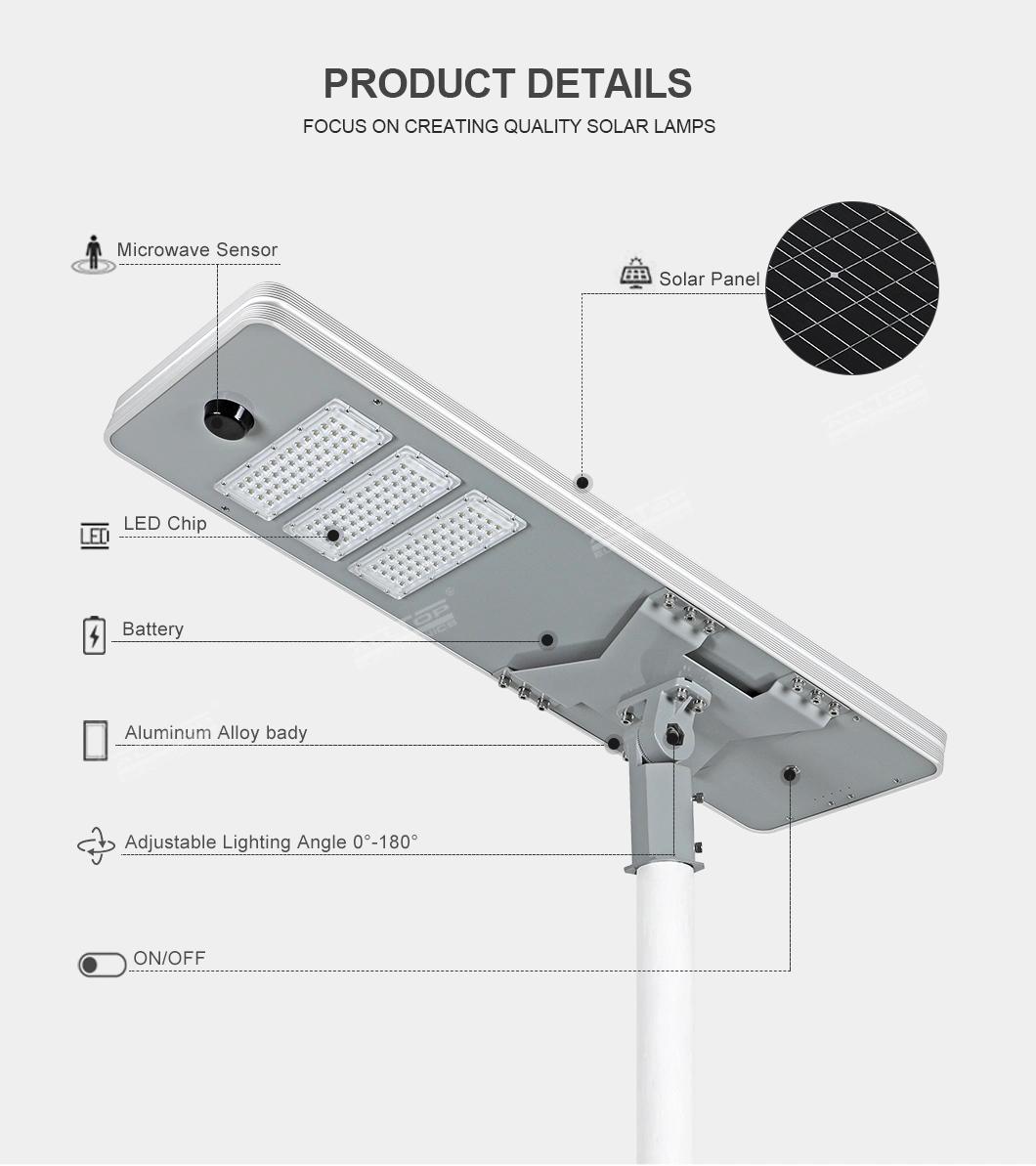 Alltop High Power IP65 Waterproof 50W 100W 150W 200W 250W 300W All in One Solar LED Street Light