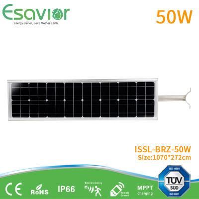 Honesty and Real Parameter 50W Outdoor Solar Lighting All in One Integrated LED Solar Street Light