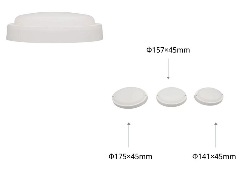 Classic B7 Series Energy Saving Waterproof LED Lamp White Round 8W for Shower Room