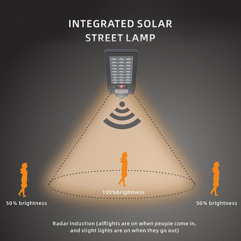 Integrated ABS Streetlight Road Lamp 50W 100W 150W 200W 300W 400W Outdoor All in One LED Solar Street Light