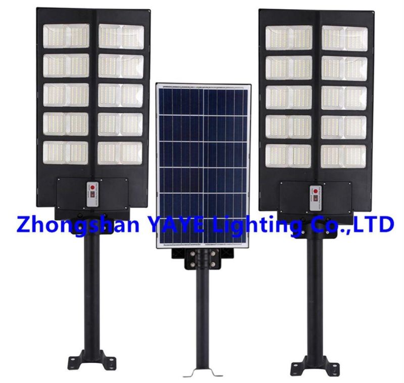 Yaye Hottest Sell 300W Outdoor IP67 LED Solar Street Light with Remote Controller/Radar Motion Sensor/ 2 Years Warranty/1000PCS Stock