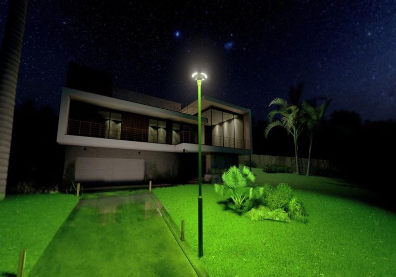 LED Pole Top Light UFO Unique Design Solar Garden Decorative Lights