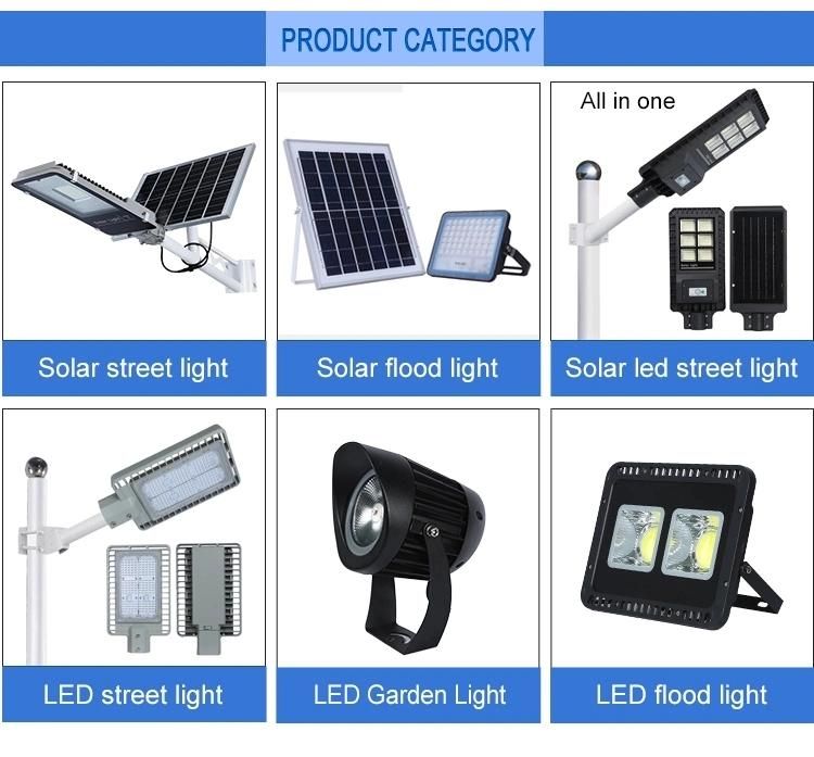 Black 100 Watt Solar LED Street Light Outdoor Solar Street LED Light