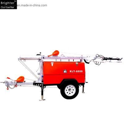 Trailer Mobile Tower Light with Metal Halide and Diesel Generator