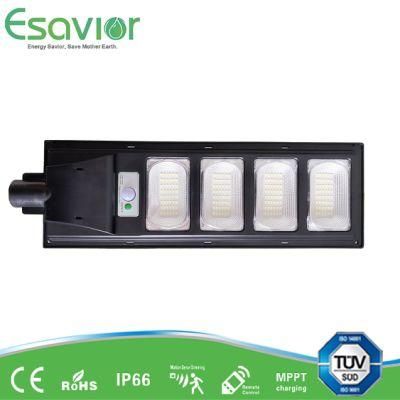 Esavior Solar Powered 120W All in One Integrated LED Outdoor Solar Street/Road/Garden Light with Panel and Lithium Battery