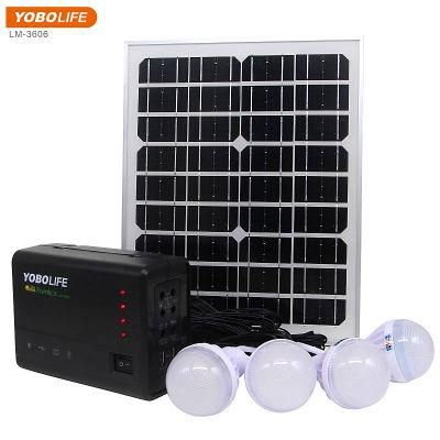 Home Solar Lighting System with Mini Seiling Fan