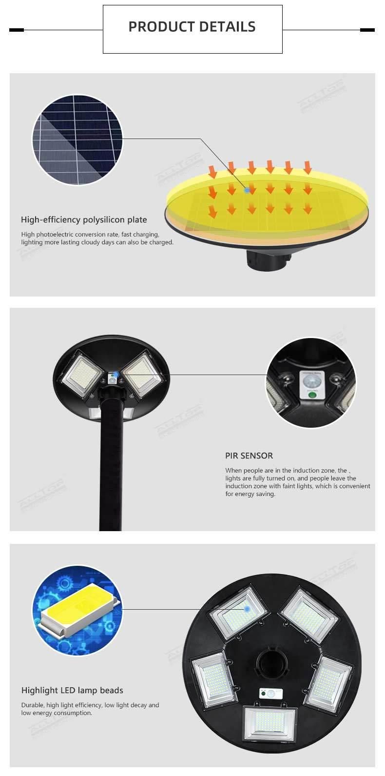 Alltop Best Quality Outdoor ABS Waterproof IP65 All in One 300 500 Watt Solar Powered Garden Lights