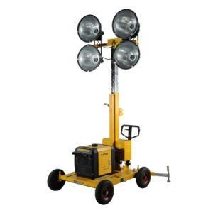 Low Noise Wind 1000W Mobile Lighting Tower with Robin or Kipor Generator 1.8m Mast Height