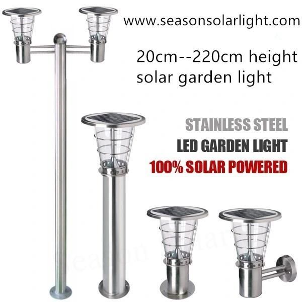 Bright 304 Stainless Steel Garden LED Lighting Outdoor Bollard Solar Lighting LED Lawn Light