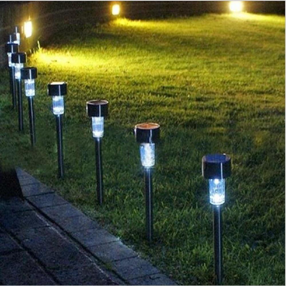 Landscape Light Black 10 Pack Solar Path Light LED for Yard Pathway Lawn Wyz17911