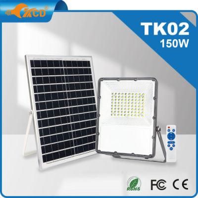 Low Price All in One Dual 200W RGB Rechargeable Warm White Warehouse Outdoor Solar LED Flood Lights with Sensor