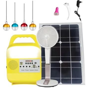 Europe and America Mini Portable DC Solar Charged Lighting and Phone Charging System Energy Panel LED Home Lighting Kit