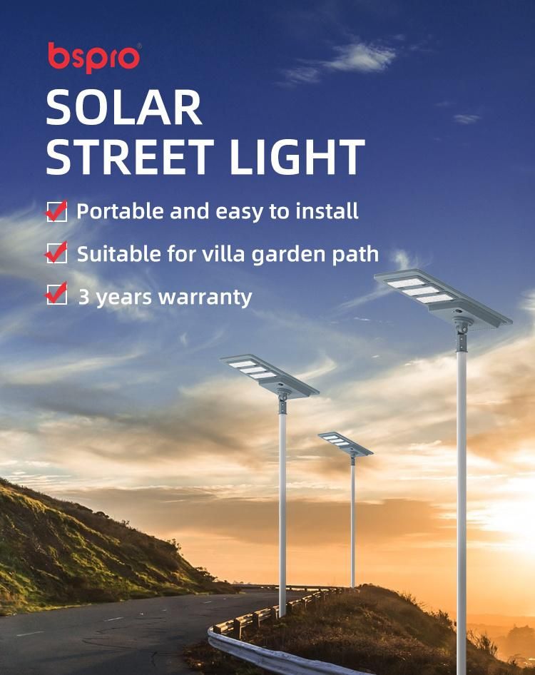 Bspro High Brightness 5000 Lumens Outdoor Hight Power Light LED Solar Street Lights