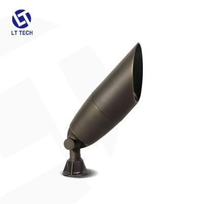 Antique Bronze Finish Brass LED Spotight Fixture for MR16 Courtyard Lighting