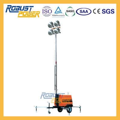 9m 4000W Construction Project Portable Tower Light Generator