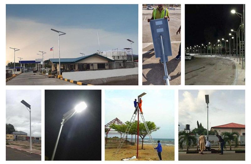 China Hot Sale Smart IP65 Waterproof Outdoor 30W 40W 50W 60W 80W 100W 120W Adjustable All in One Solar Street Light