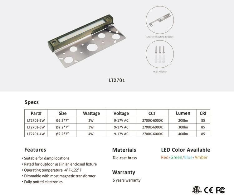 IP 65, Moduel Design, LED Hardscape for Landscape Lighting Paver Light, Retaining Wall Light