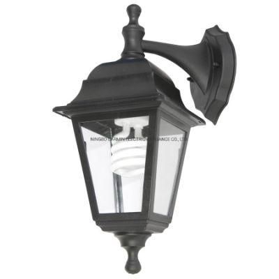 Traditional 4 Sided Wall Mounted Garden Lamp Lantern Light E27 IP44