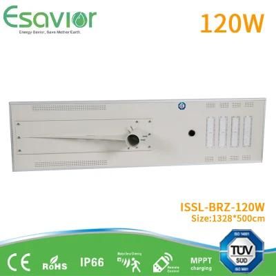 3-5 Years Warranty IP66 Waterproof 120W Integrated All in One Solar LED Street Lighting Outdoor Solar Road Light Manufacturer