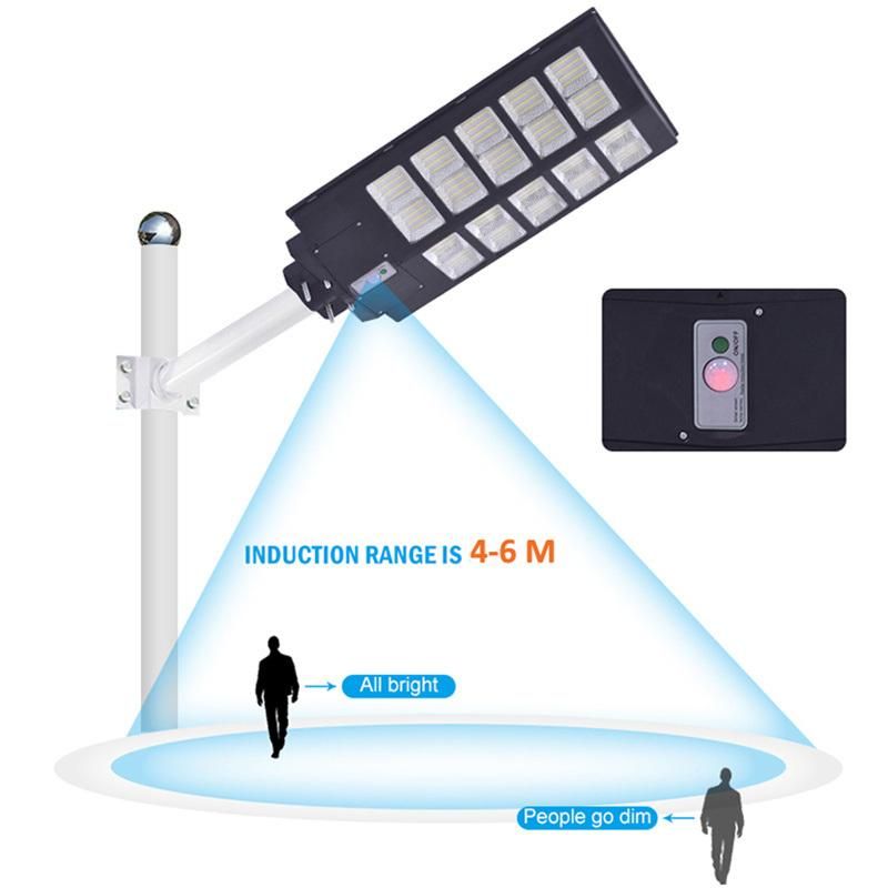 Factory Promotion New Design Energy Saving 500W Rechargeable Solar LED Street Light