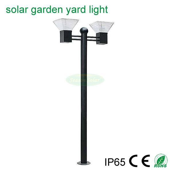 10W Solar Panel Pathway Yard Lighting Solar Outdoor Garden Light with Warm+White LED Light & Lamp