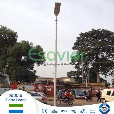 40W Esavior IP68 Ce RoHS Integrated LED Solar Street/Garden/Yard Light All in One