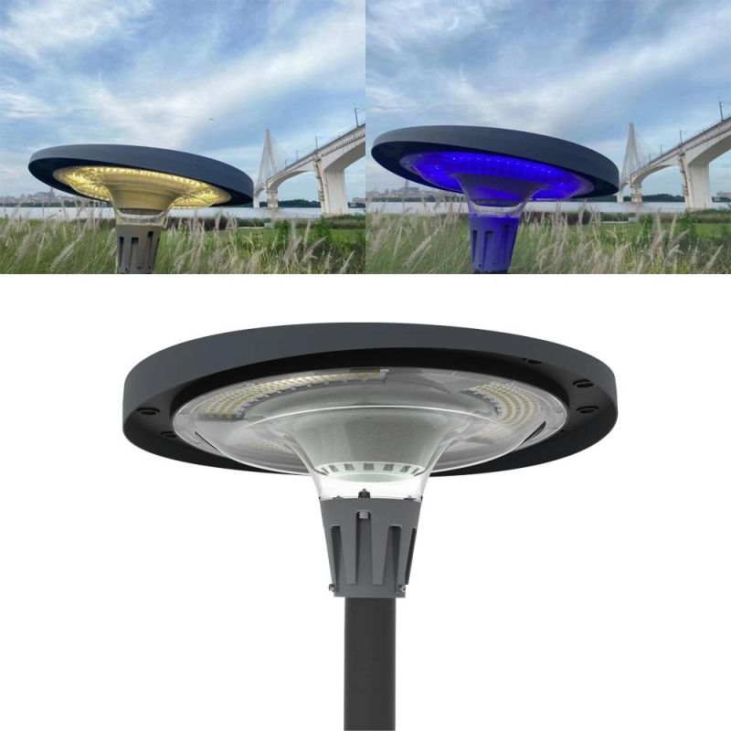 2022 New Outdoor Road Street Garden Pathway Walkway Waterproof UFO Solar Panel LED Lamp with RGB