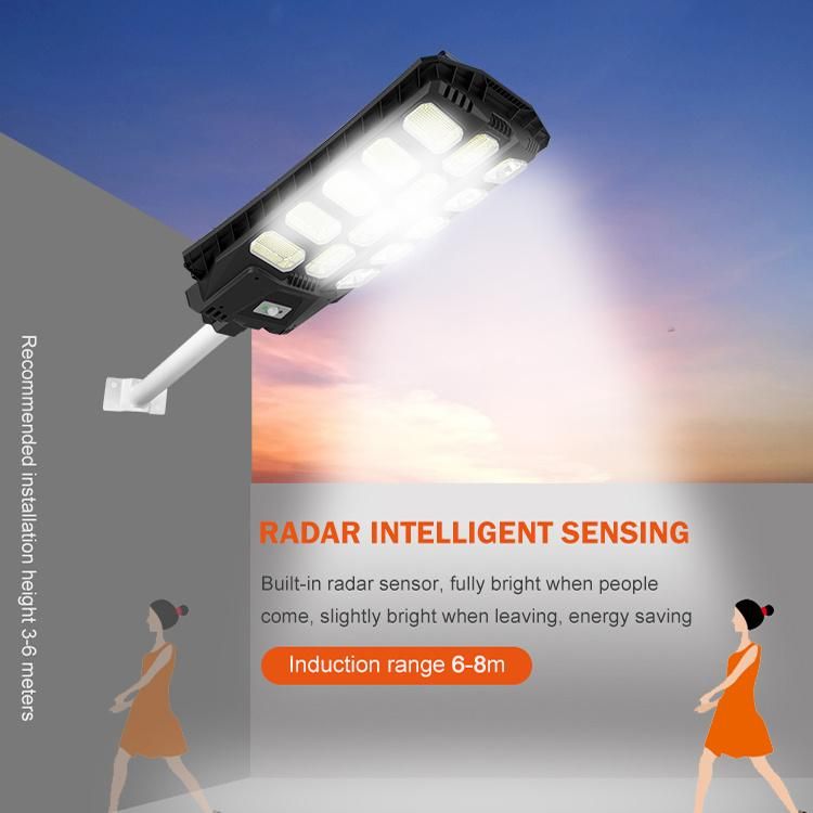 Outdoor IP65 Waterproof LED Integrated Solarstreet 300W 400W 500W Motion Sensor Gardenall in One Solar Street Light