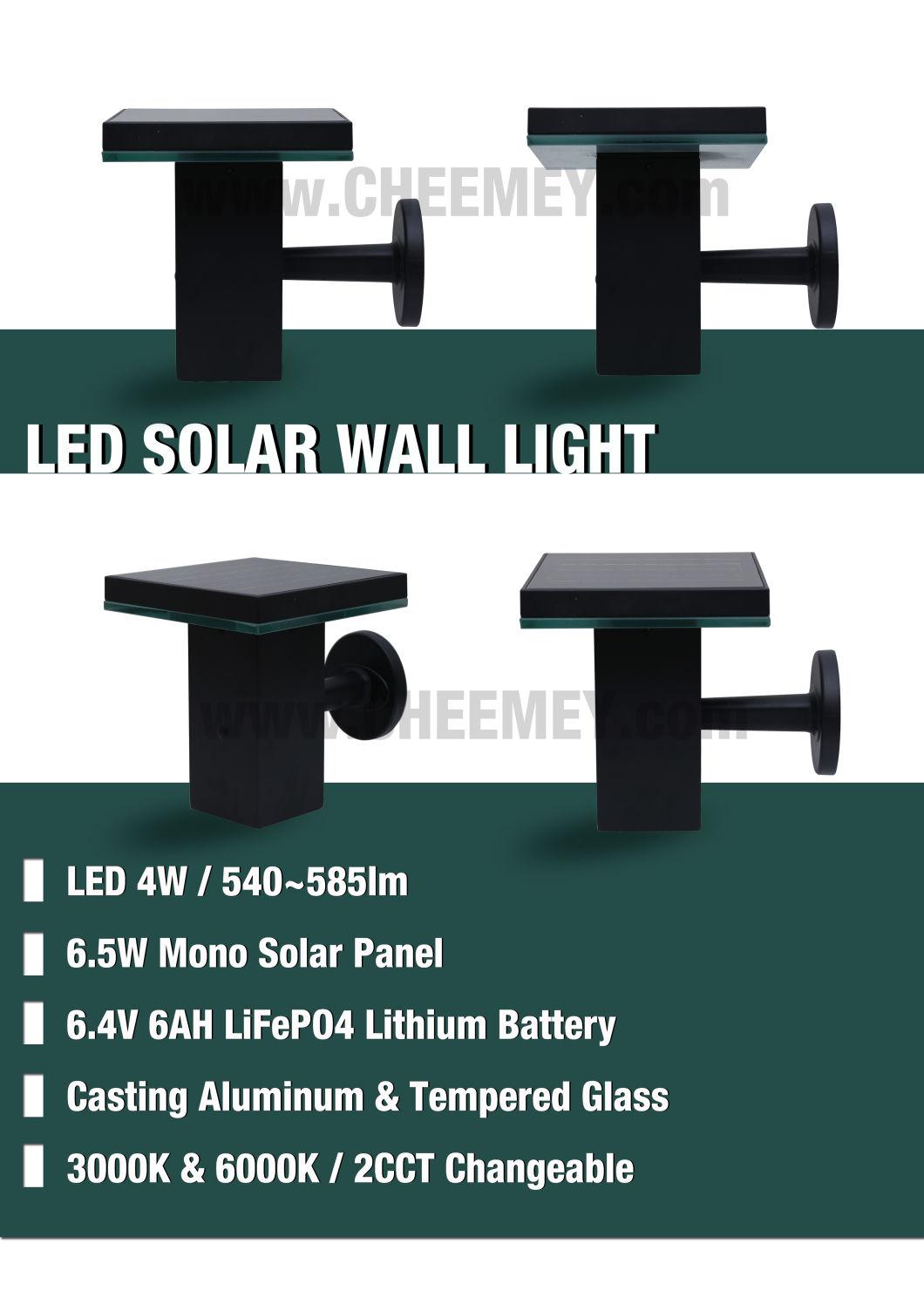 Solar Power LED Wall Light for Outdoor Garden Home Decoration