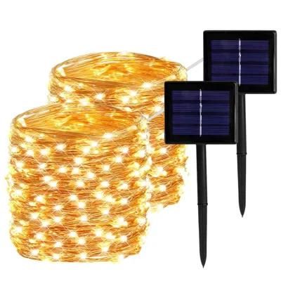 Outdoor Waterproof Solar Powered LED Decoration Copper Wire String Lights. 100.200 and 300LEDs.