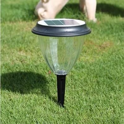 High Quality Solar Lighting Striped Cover LED Solar Outdoor RGB Lawn Light