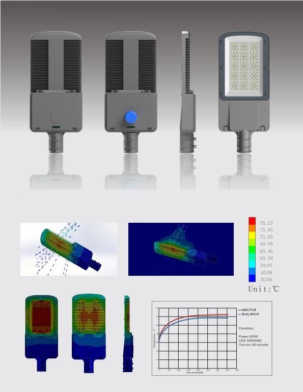 High Lumen 6m Lighting Pole Solar Outdoor Street Light with Bright LED Lights & Rechargeable Battery Lamp